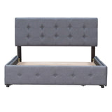 Upholstered Platform Bed With Classic Headboard And Drawers, No Box Spring Needed - Furniture Home Direct