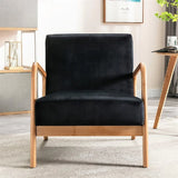 Classic Mid-Century Modern Accent Chairs, Open Framed Armchair With Cushioning - Furniture Home Direct