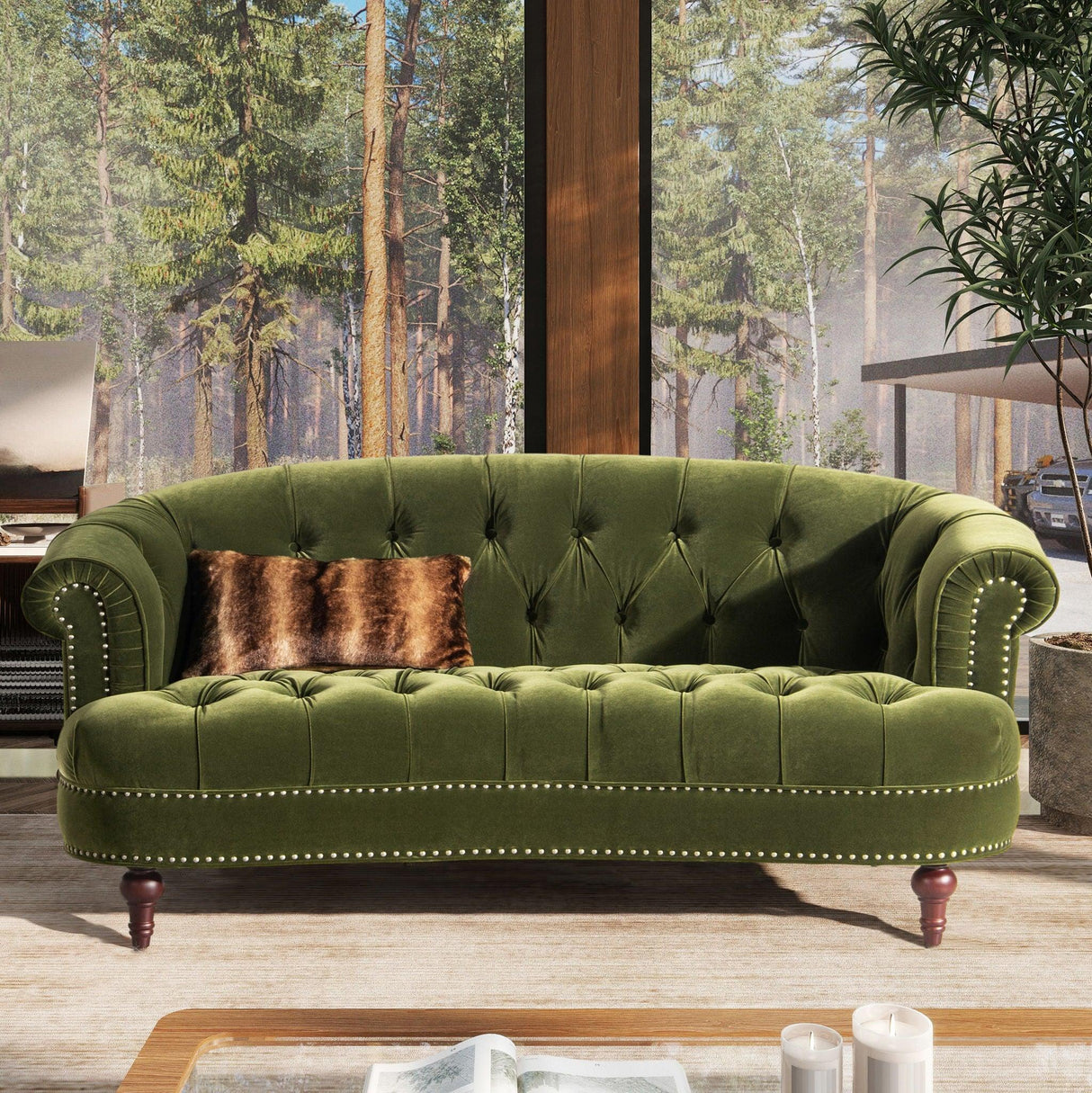La Rosa - Victorian Chesterfield Loveseat - Furniture Home Direct