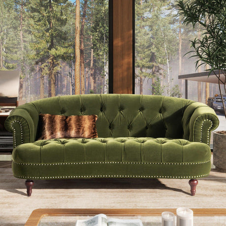 La Rosa - Victorian Chesterfield Loveseat - Furniture Home Direct
