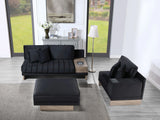 Memphis - Velvet Reversible Sectional Sofa Ottoman With Storage Compartment, Drawer, USB ports, Charging Outlets - Furniture Home Direct