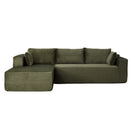Compression Sectional Couch With Comfy Chaise, Boneless L Shape Sofa With Deep Seat - Furniture Home Direct