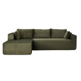 Compression Sectional Couch With Comfy Chaise, Boneless L Shape Sofa With Deep Seat - Furniture Home Direct