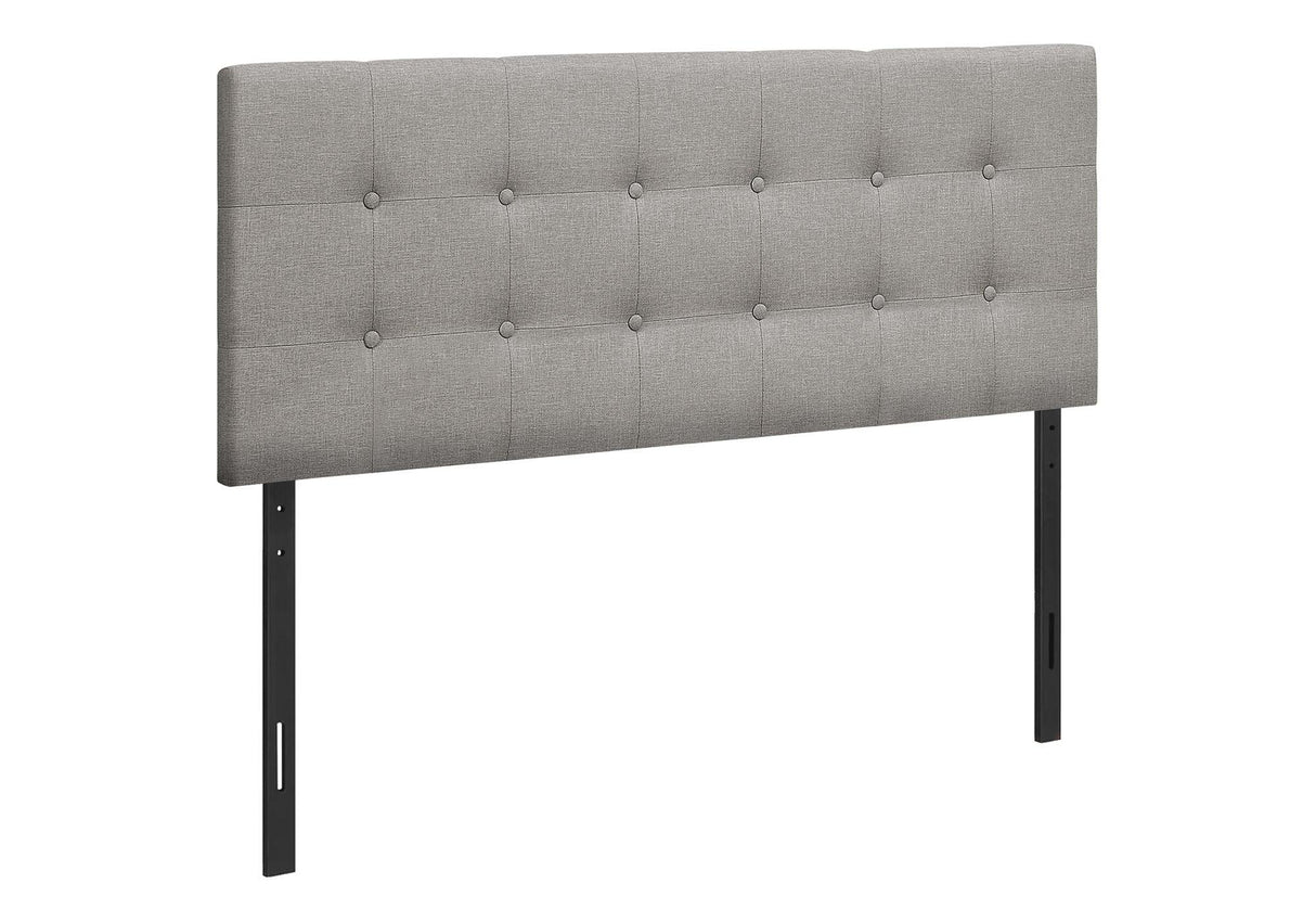 Full Size Bed Headboard Only, Upholstered, Transitional - Gray - Furniture Home Direct