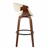 Symphony - Mid Century Modern Fixed Height Barstool With Swivel And Round Footrest (Set of 2) - Furniture Home Direct