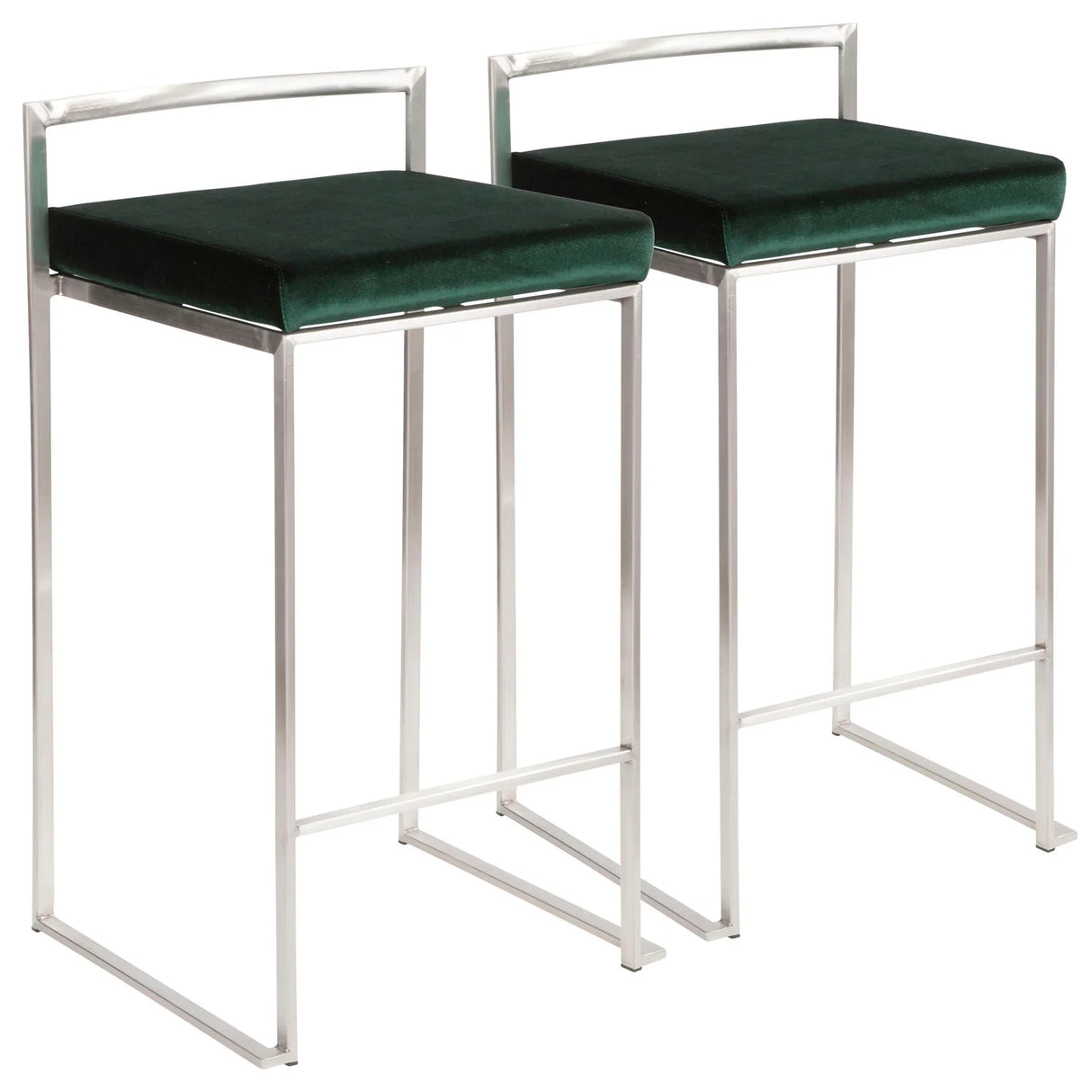 Fuji - Contemporary Elegant Stackable Counter Stool Set - Furniture Home Direct