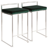 Fuji - Contemporary Elegant Stackable Counter Stool Set - Furniture Home Direct