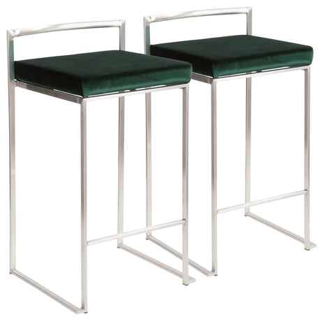 Fuji - Contemporary Elegant Stackable Counter Stool Set - Furniture Home Direct