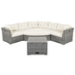 Patio Furniture Set Outdoor Daybed Rattan Sectional With Cushions And Center Table - Furniture Home Direct