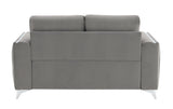 Wenona Gray Velvet 3Pcs Living Room Set (Sofa, Loveseat, Chair) - Furniture Home Direct