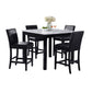 5 Piece Counter Height Dining Set With Table And Upholstered Chairs - Furniture Home Direct