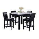 5 Piece Counter Height Dining Set With Table And Upholstered Chairs - Furniture Home Direct
