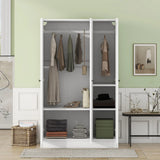 3 Door Shutter Wardrobe With Shelves - Furniture Home Direct