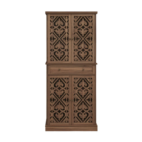 4 Door Cabinet With 1 Drawer, With 4 Adjustable Inner Shelves, Storage Cabinet - Furniture Home Direct