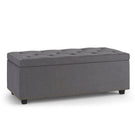 Hamilton - Upholstered Lift Top Rectangular Storage Ottoman - Furniture Home Direct