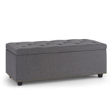 Hamilton - Upholstered Lift Top Rectangular Storage Ottoman - Furniture Home Direct