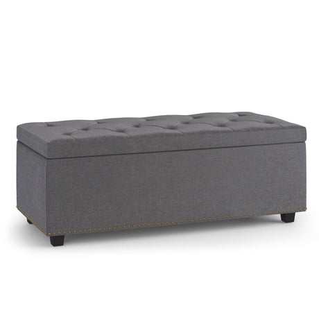 Hamilton - Upholstered Lift Top Rectangular Storage Ottoman - Furniture Home Direct