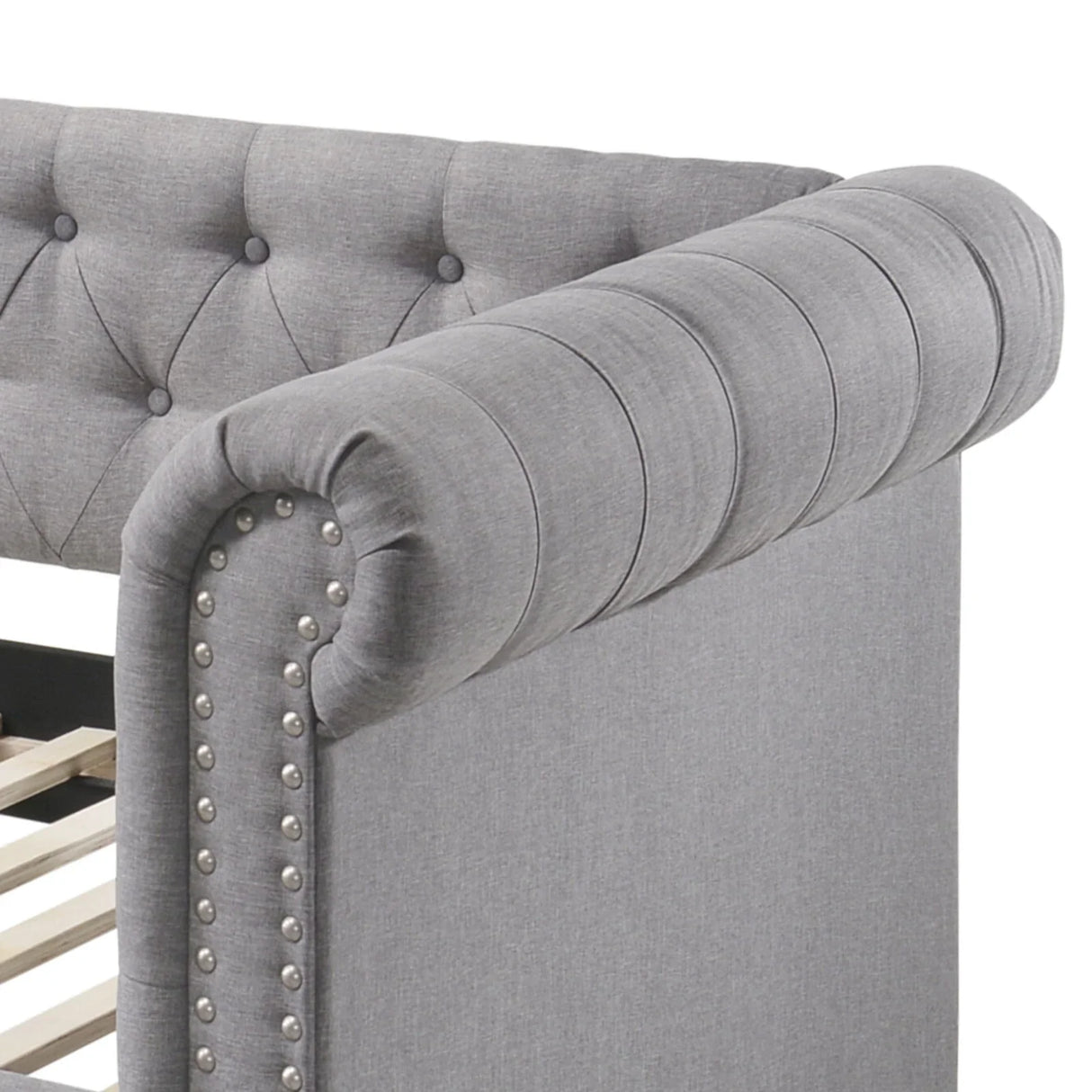 Justice - Twin Daybed With Trundle - Smoke Gray - Furniture Home Direct