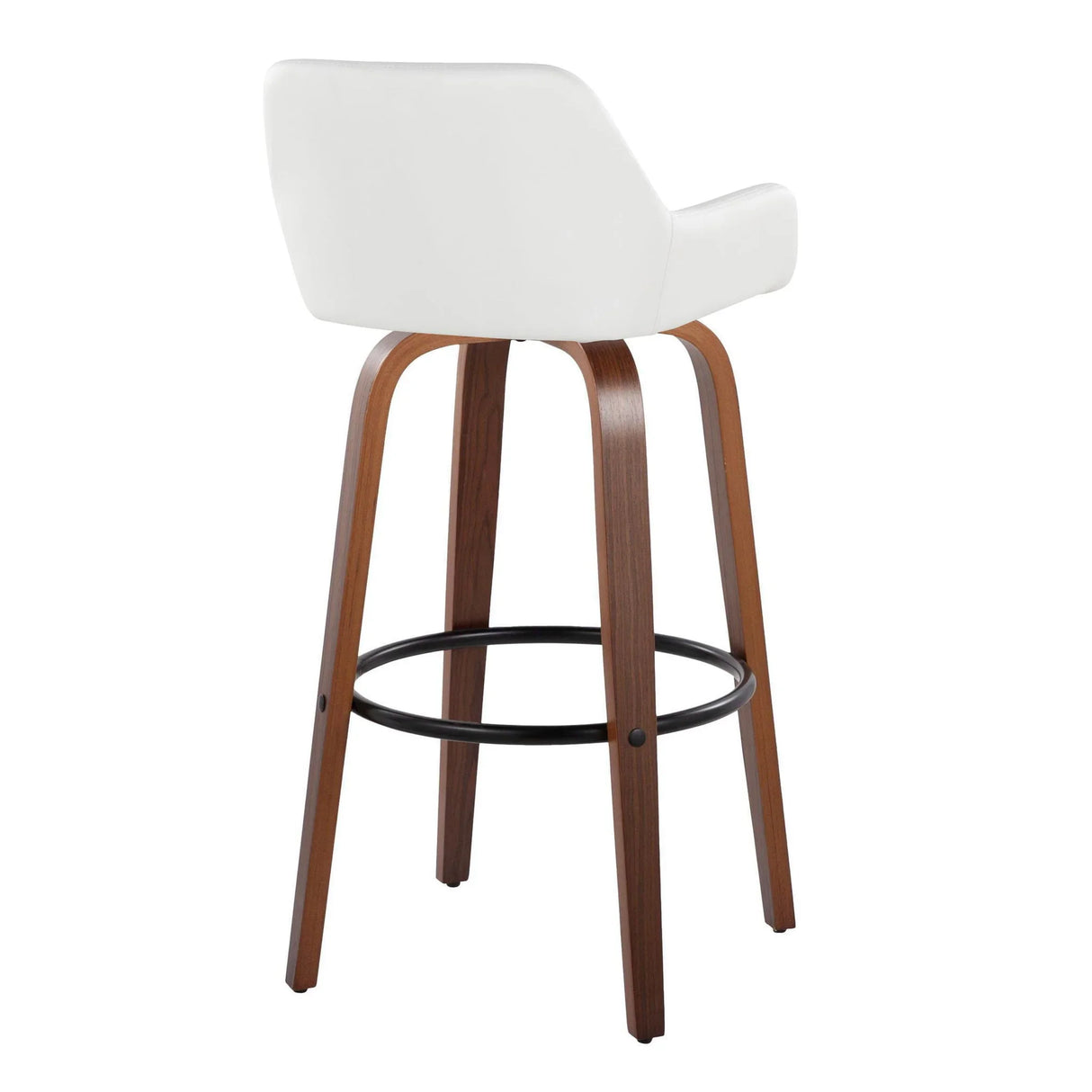 Daniella - Contemporary Fixed Height, Barstool & Swivel And Round Footrest (Set of 2) - Furniture Home Direct