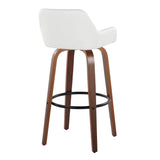 Daniella - Contemporary Fixed Height, Barstool & Swivel And Round Footrest (Set of 2) - Furniture Home Direct