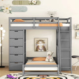 Bunk Bed With LED Light And USB Ports - Furniture Home Direct