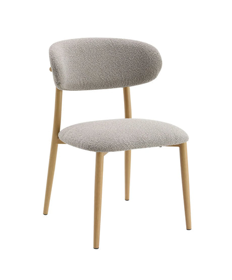Kacey - Boucle Side Chair (Set of 2) - Gray - Furniture Home Direct