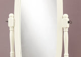 Standing Floor Mirror Full Length Oval Dressing For Bedroom - White - Furniture Home Direct