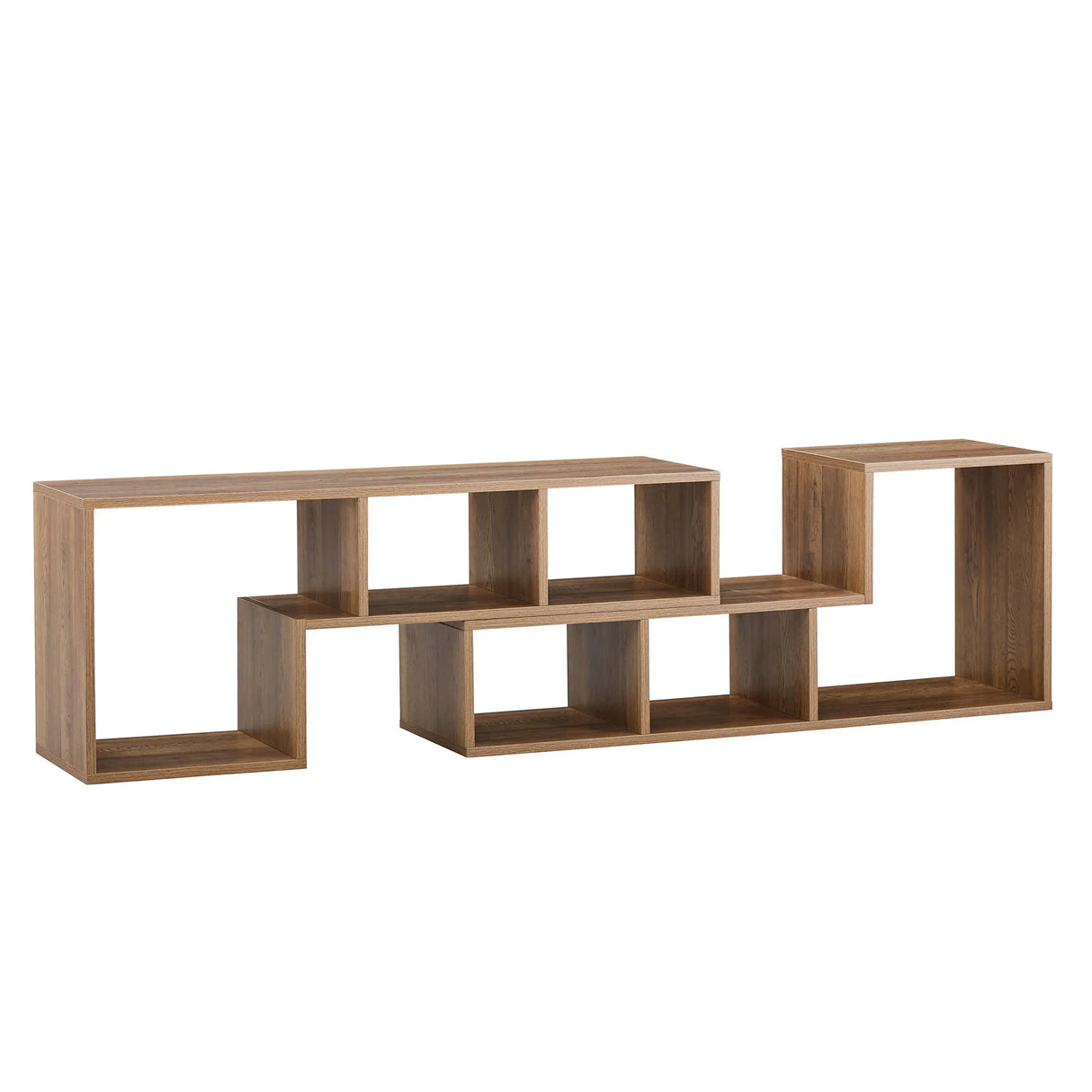 Minimalist Cube TV Stand With Adjustable Open Storage Shelves - Furniture Home Direct