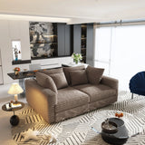 Plush Corduroy 4 Seat Sofa, Modern Comfy Upholstered Sofa Cloud Couch, Deep Seat Couches With Soft Pillows - Furniture Home Direct