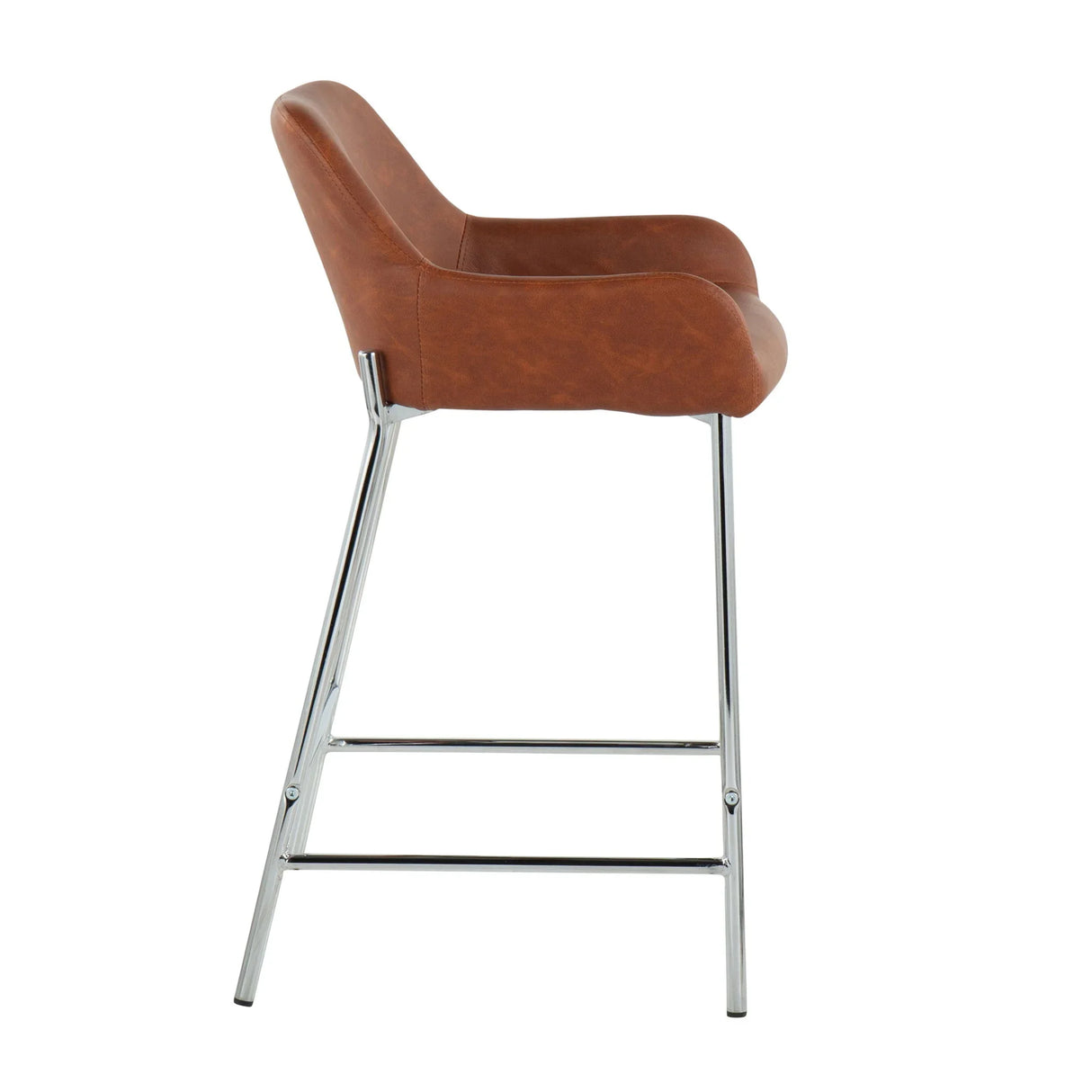 Daniella - Contemporary Fixed Height Counter Stool With Metal Legs (Set of 2) - Furniture Home Direct