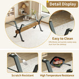 Dining Set Glass Table with Dark Gray Chairs Charcoal - Furniture Home Direct