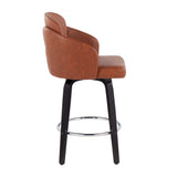Dahlia - Contemporary Counter Stool Round Footrest (Set of 2) - Furniture Home Direct