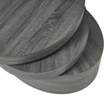 Coffee Table Nesting Set with Oval Design Matte Black - Furniture Home Direct