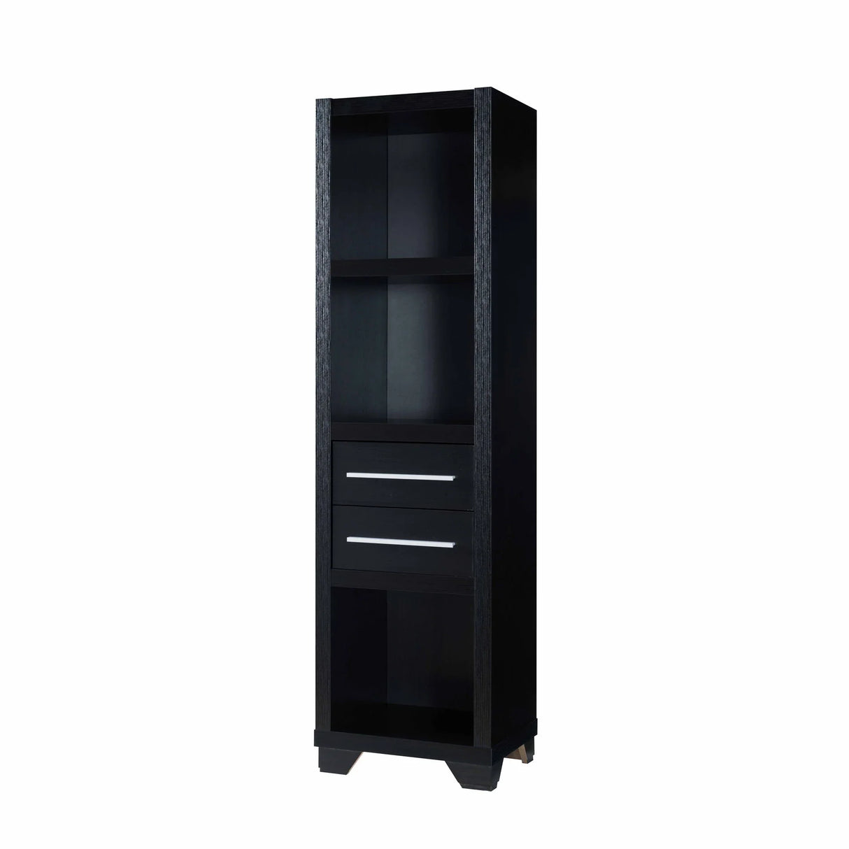 Media Pier, Bookcase Display With 2 Drawers, Open Storage Compartments - Furniture Home Direct