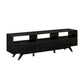 Modern Scandi 3 Door Low Profile TV Stand For TVs Up To 80" - Furniture Home Direct