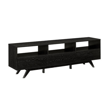 Modern Scandi 3 Door Low Profile TV Stand For TVs Up To 80" - Furniture Home Direct