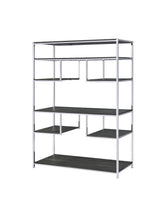 Vonara - Bookshelf - Chrome / Gray / Oak - Furniture Home Direct