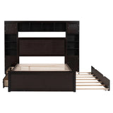 Bed With All In One Cabinet, Shelf And Sockets, Trundle - Furniture Home Direct