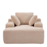 Oversized Chaise Lounge Chair Cozy Cloud Couch With 3 Throw Pillows And Wide Armrest - Furniture Home Direct