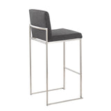 Fuji - Contemporary And Modern Elegance High Back Barstool - Furniture Home Direct