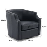 Emmett - Swivel Glider Barrel Chair With Clip Arm Design - Furniture Home Direct