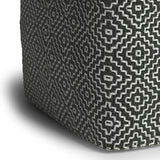 Briella - Square Woven Outdoor / Indoor Pouf - Gray / White - Furniture Home Direct