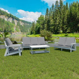 Outdoor Patio Sofa - White/Grey - Furniture Home Direct