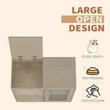 4 Tier Hamster Cage With Acrylic Windows And Storage Cabinet - Furniture Home Direct