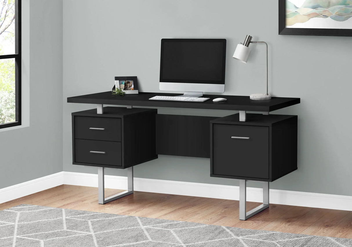 Computer Desk For Home Office, Laptop, Left, Right Set - Up, Storage Drawers, Contemporary & Modern - Furniture Home Direct