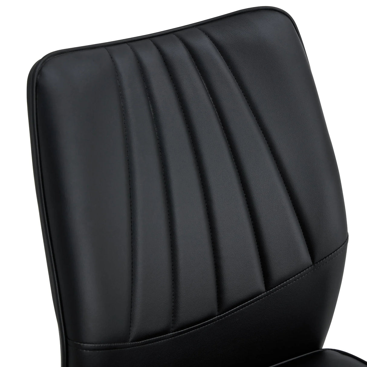 Dining Chairs with PU Upholstery and Metal Legs Black - Furniture Home Direct