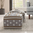 Mapleton - Outdoor / Indoor Pouf - Beige Gray / White - Furniture Home Direct