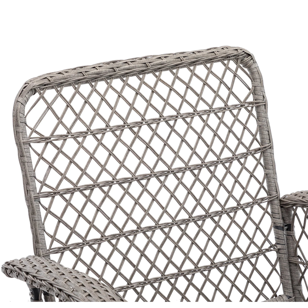 3 Piece Patio Conversation Set With Glass Coffee Table - Khaki - Furniture Home Direct