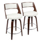Cecina - Mid-Century Modern Fixed Height Counter Stool With Swivel And Round Footrest (Set of 2) - Furniture Home Direct