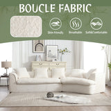 Sectional Sofa Chenille With Plush Soft Cushions Beige - Furniture Home Direct